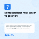 Lensin doğru takma ve çıkarma adımlarını anlatan soru görseli