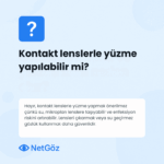 Lens takılıyken yüzme ile ilgili uyarı içeren soru görseli