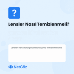 Günlük lens temizliğinin nasıl yapılacağını anlatan şematik görsel