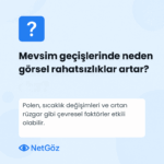 Mevsim geçişlerinin göz sağlığına etkisini açıklayan görsel