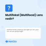 Farklı mesafelere odaklanabilen multifokal lens tasarımını anlatan görsel