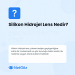 Silikon hidrojel lens materyalini anlatan bilgilendirici görsel