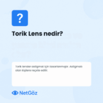 Astigmat tedavisinde kullanılan torik lens yapısını gösteren soru görseli